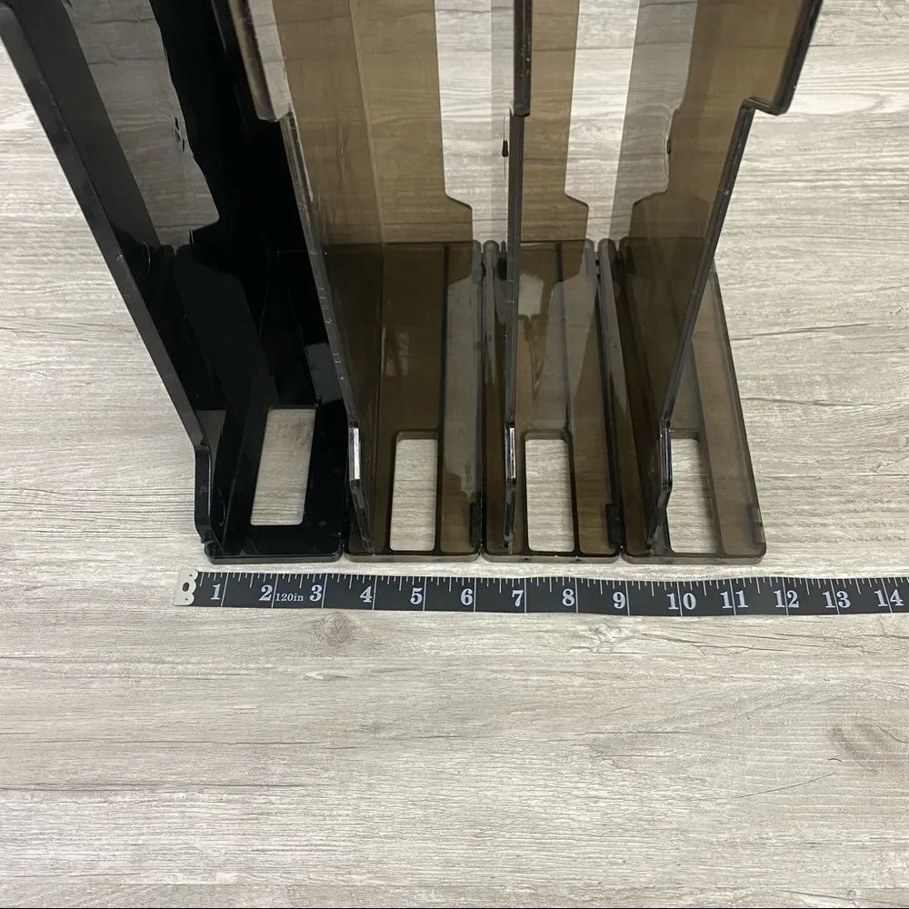 Stackable Black Ombré Letter Organizer Tray